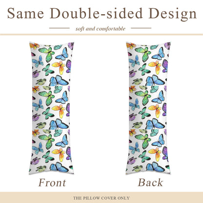 Long Pillow Cover Double-Sided Design (Multiple Sizes)｜Polyester - butterflies