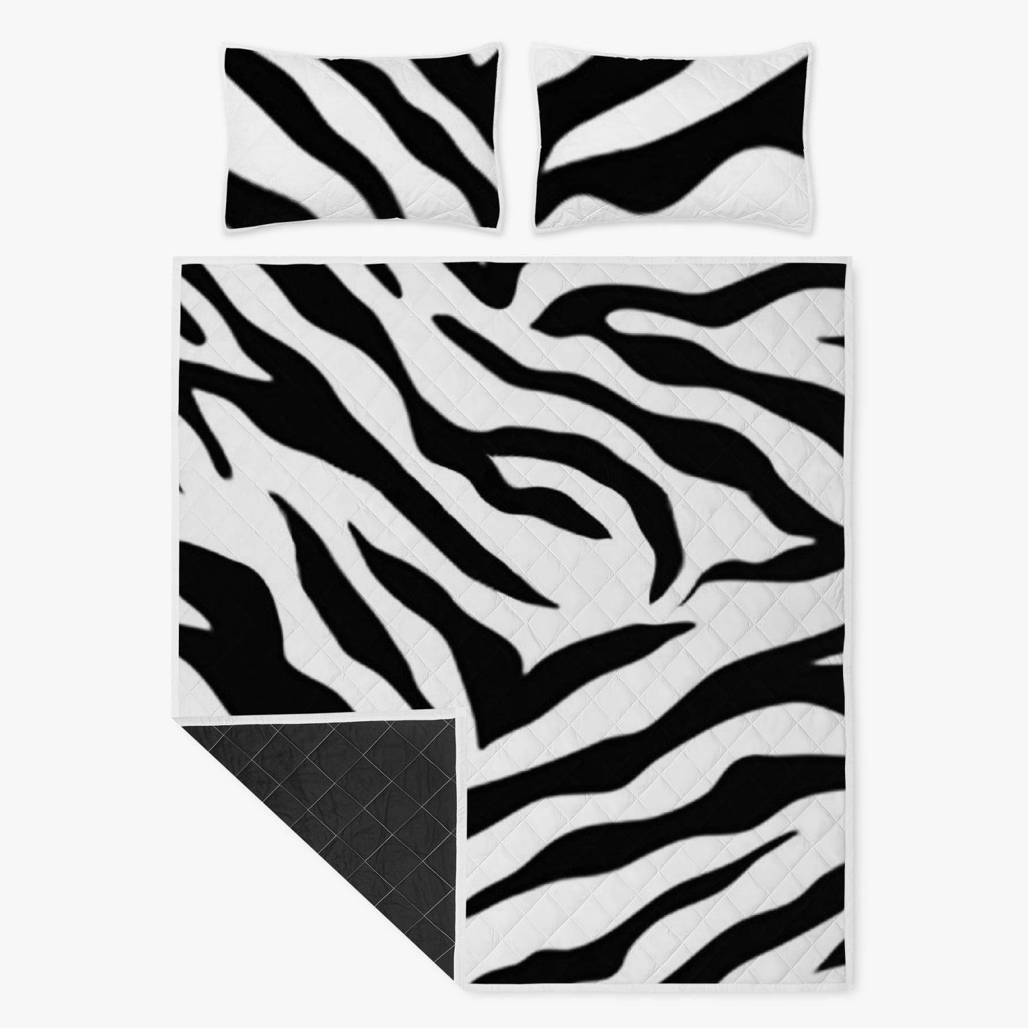 242. Polyester Quilt Bed Sets Zebra