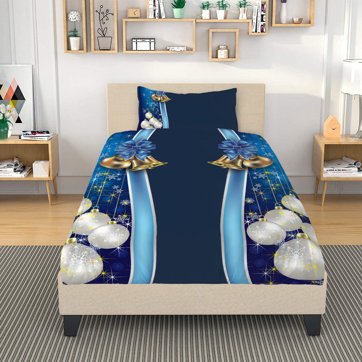 Royal Blue Christmas Bedding