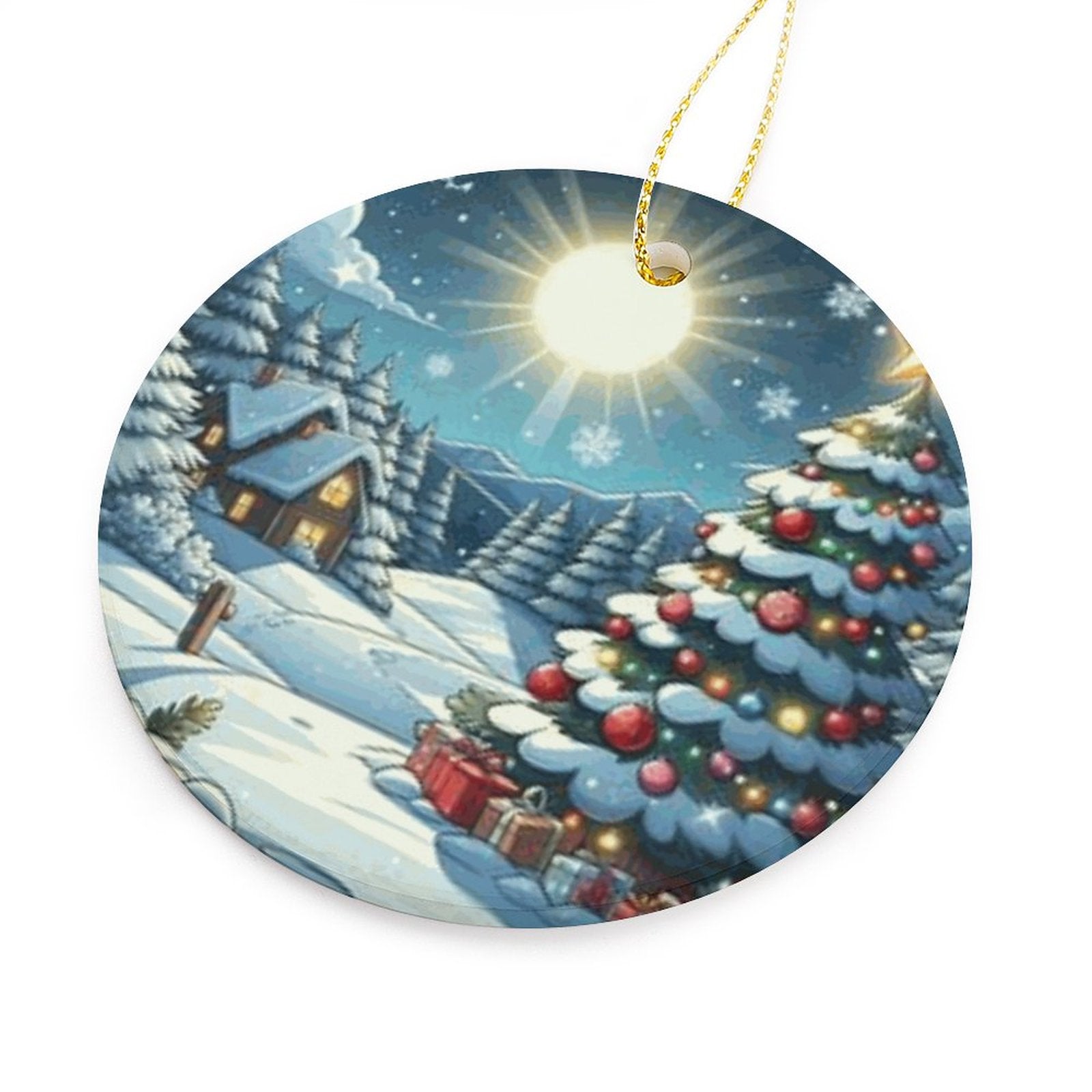 Round Ceramic Christmas Decorations