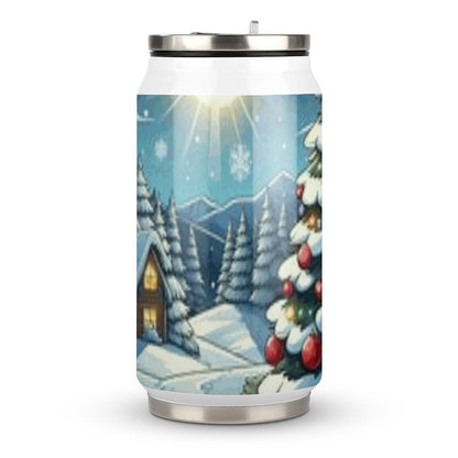 Stainless Steel Tumbler with Straw (All-Over Printing)