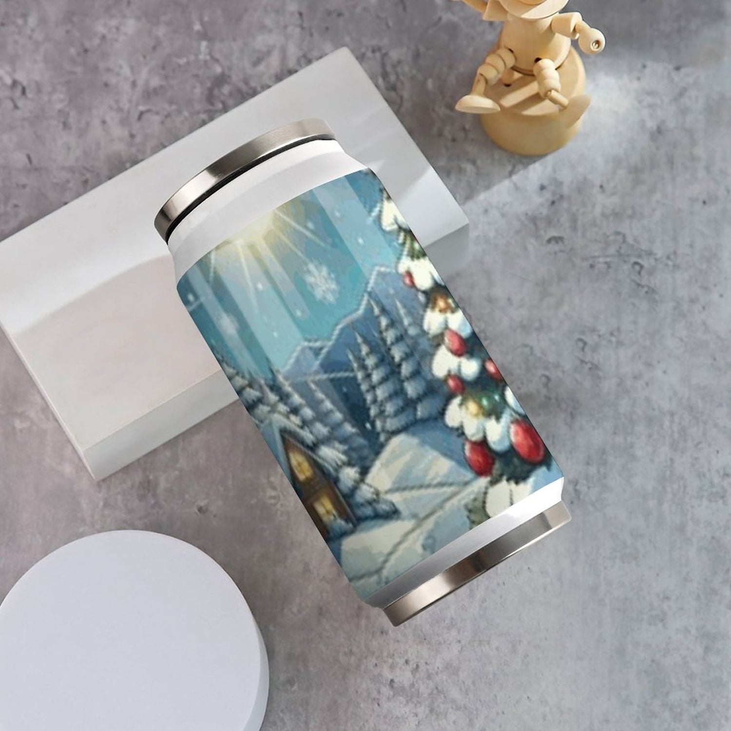 Stainless Steel Tumbler with Straw (All-Over Printing)