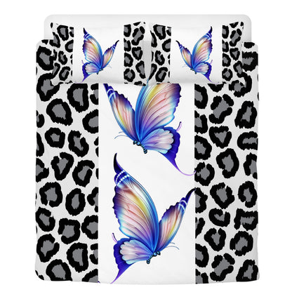 Bedding Butterflies on Leopard print