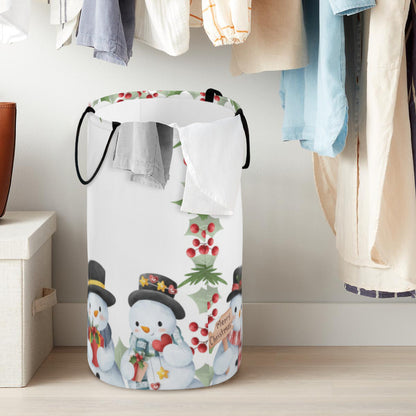 Large Capacity Foldable Laundry Basket Snowman