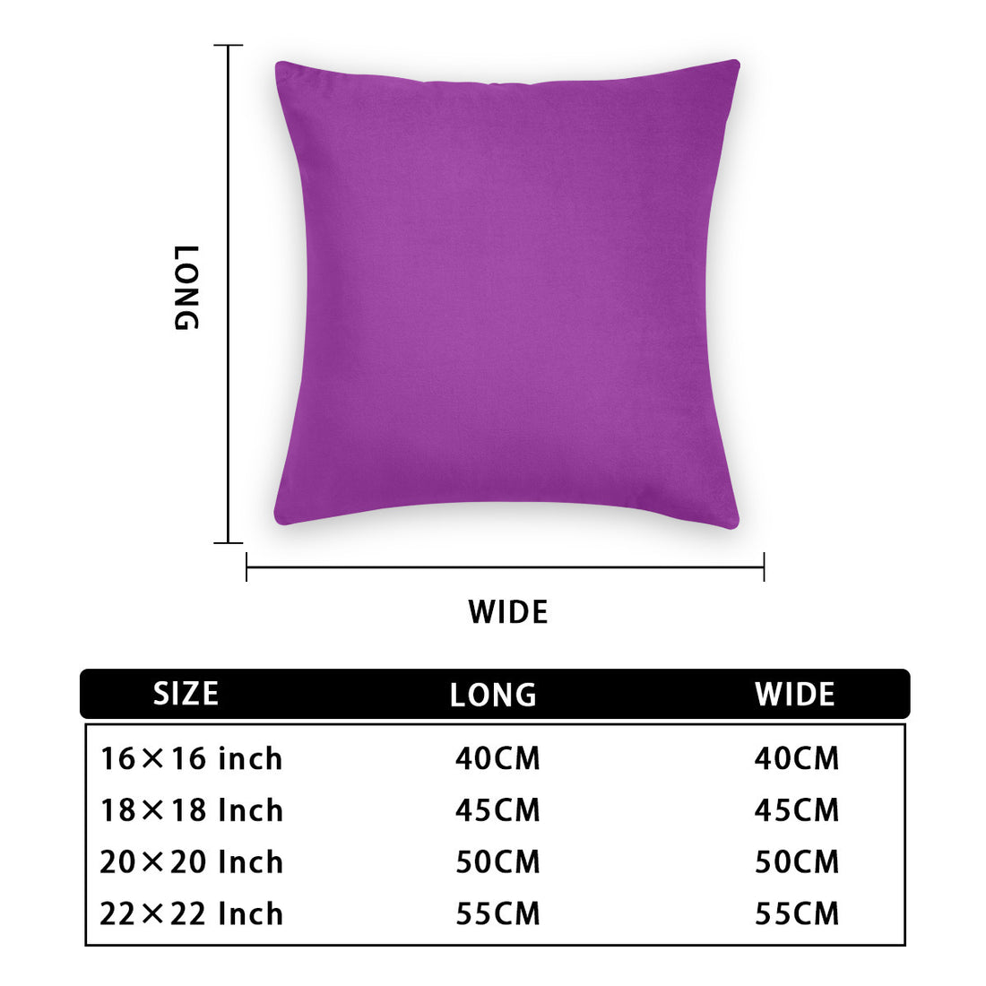 Cushion cover Violet (6 sets, same sides)｜Polyester