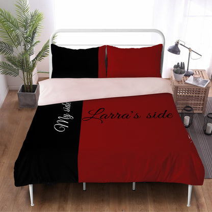 Beddings Customized Red Black