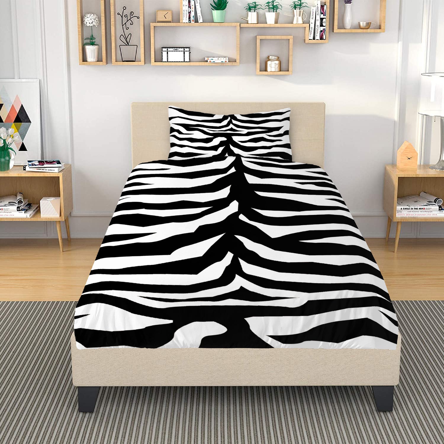 Bedding Tiger black white decoration