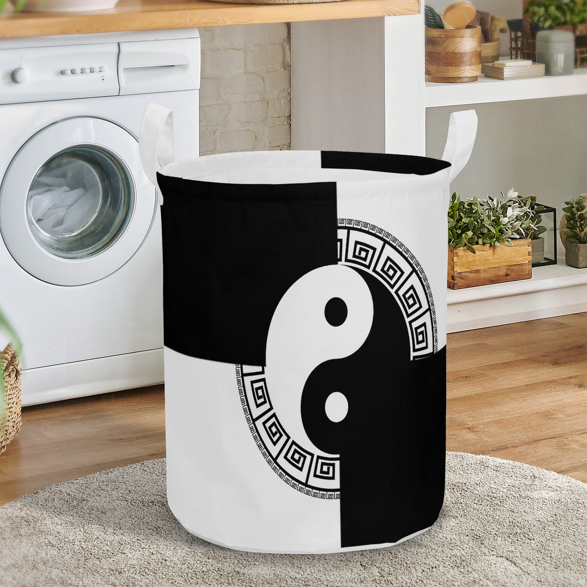 Round Laundry Basket Yin yang