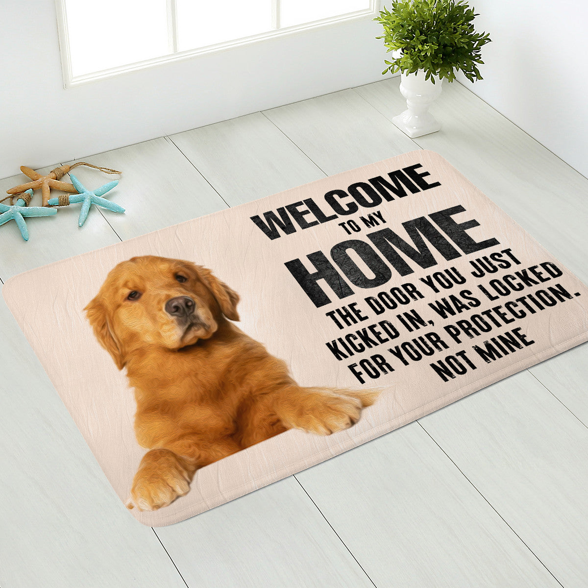 Dog Welcome Doormat - One Size - doormats