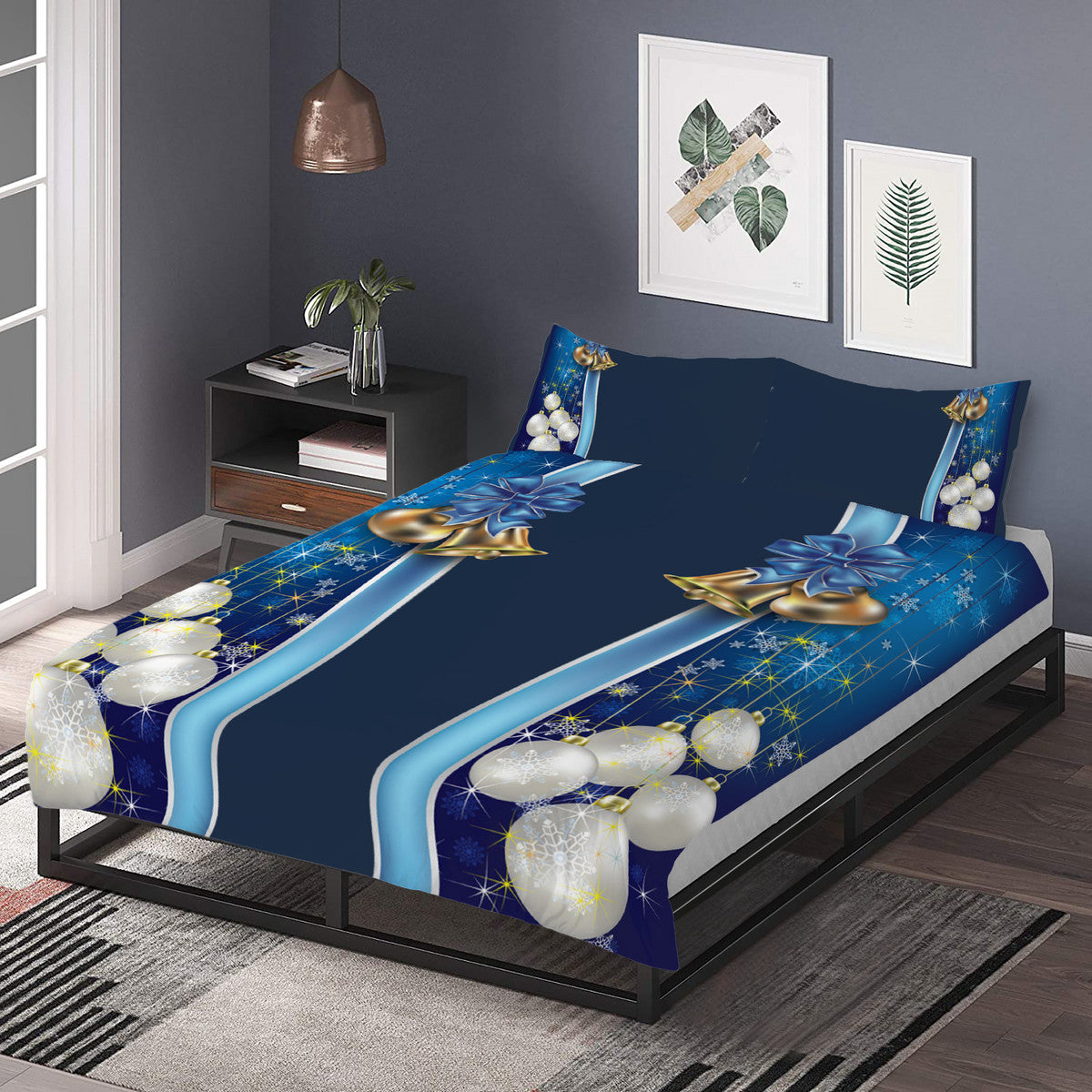 Royal Blue Christmas Bedding