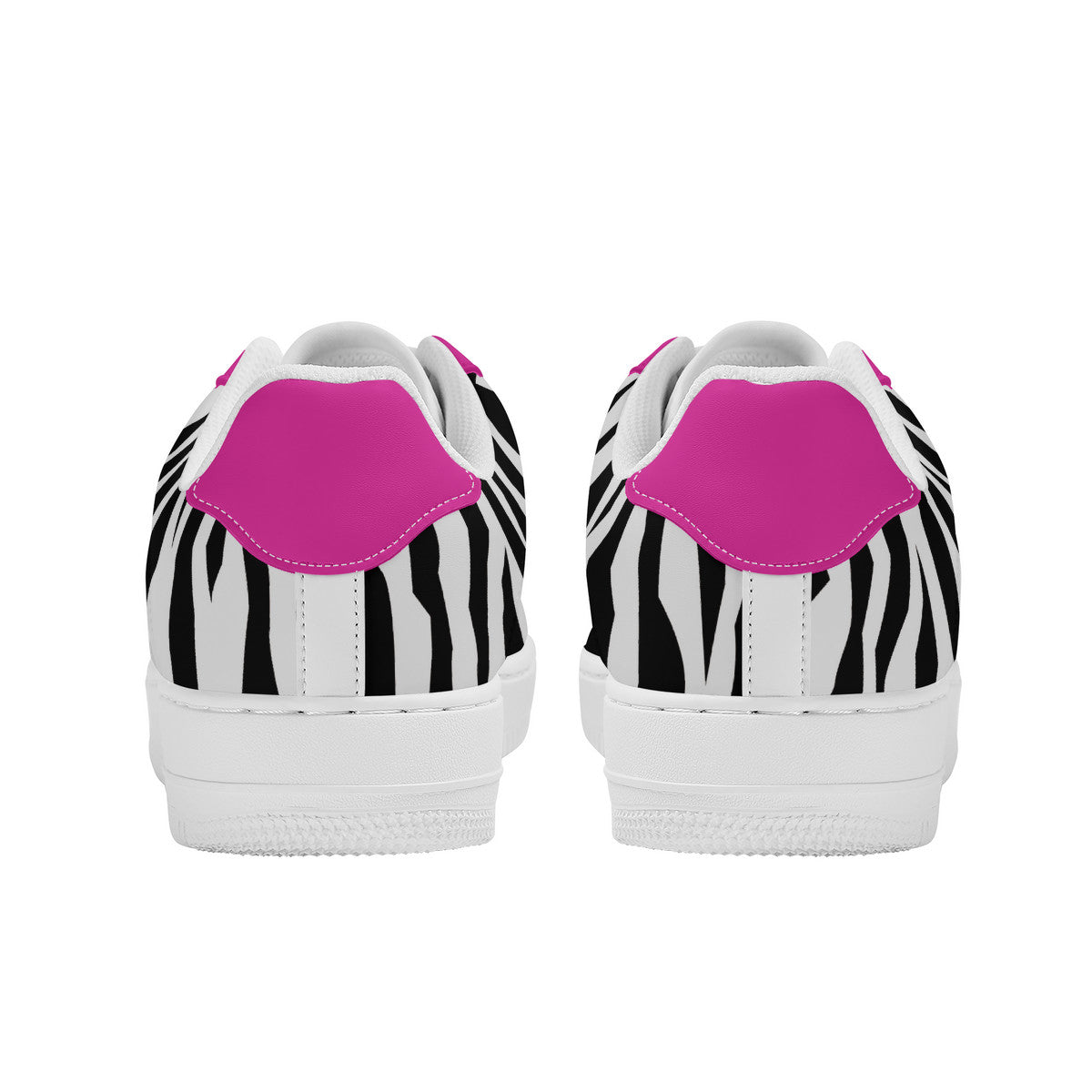 Low Top Unisex Sneakers Tiger decoration with pink