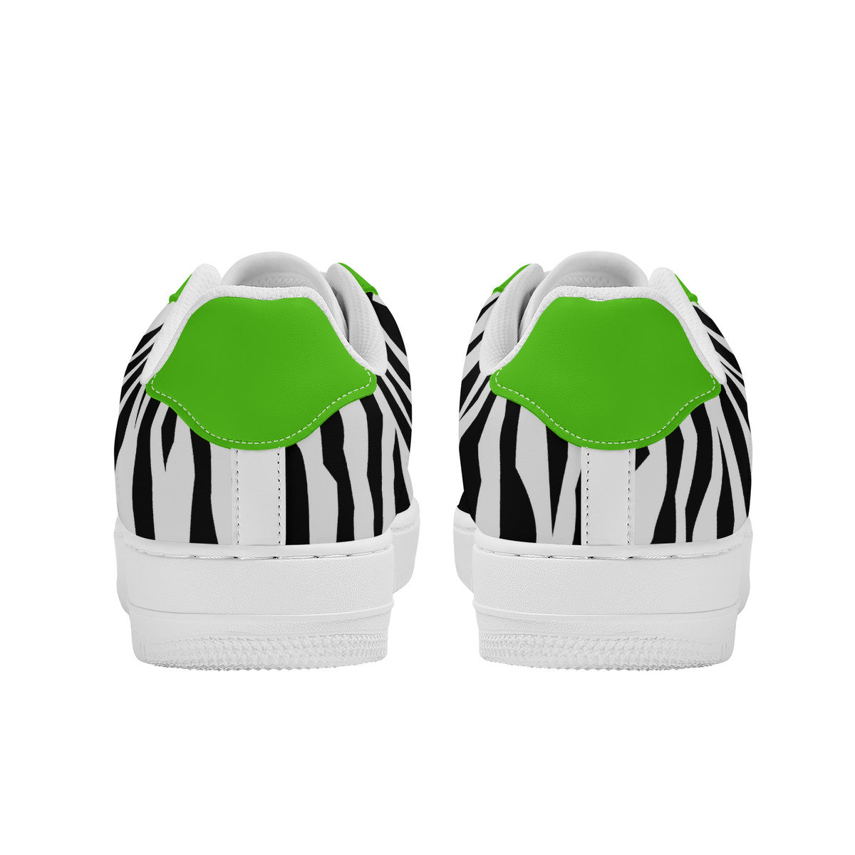 Low Top Unisex Sneakers Tiger decoration with green