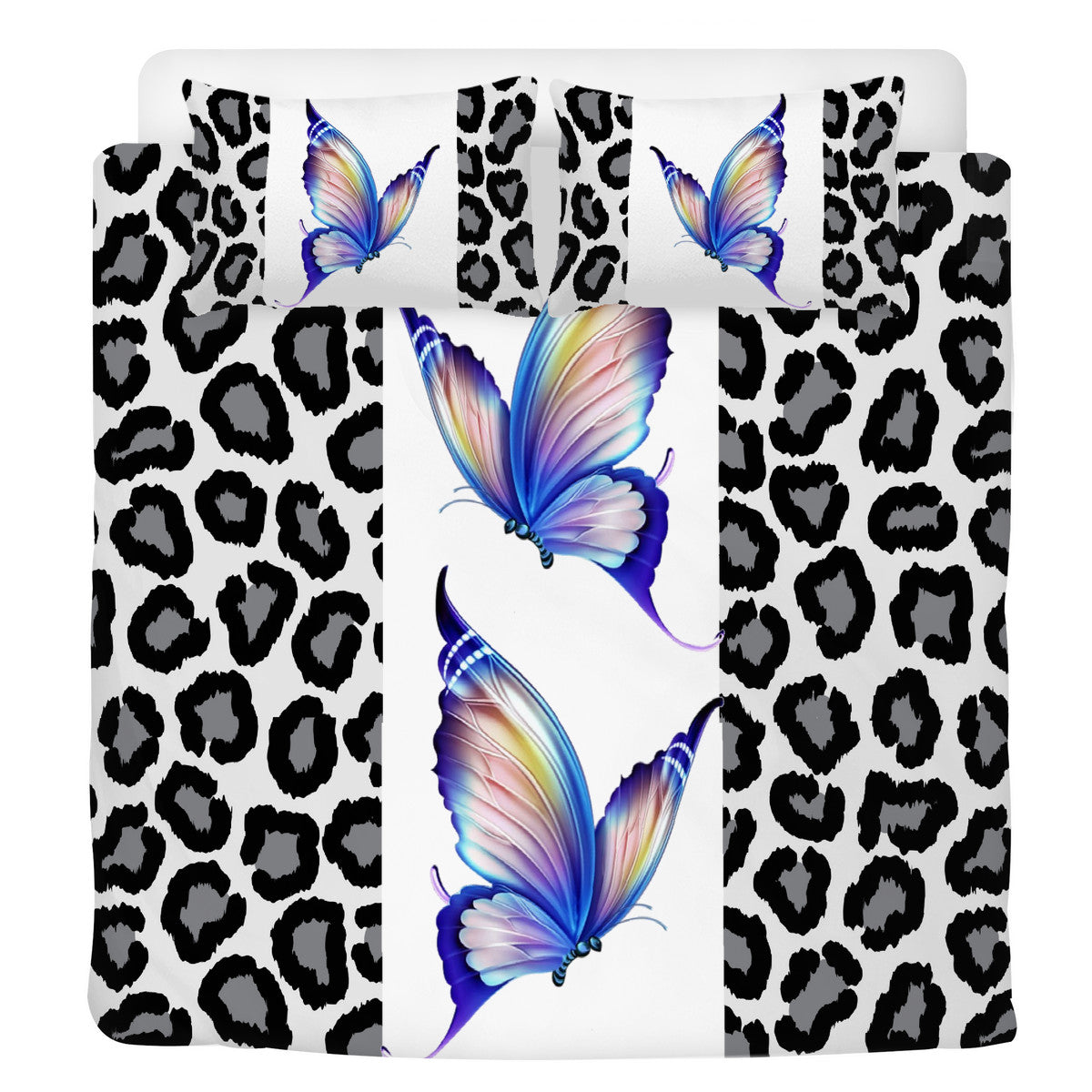 Bedding Butterflies on Leopard print