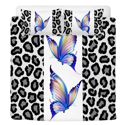 Bedding Butterflies on Leopard print