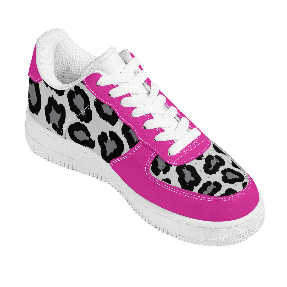 Low Top Unisex Sneaker Leopard print and Pink decoration