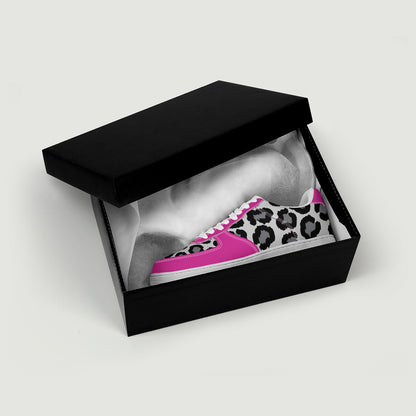 Low Top Unisex Sneaker Leopard print and Pink decoration