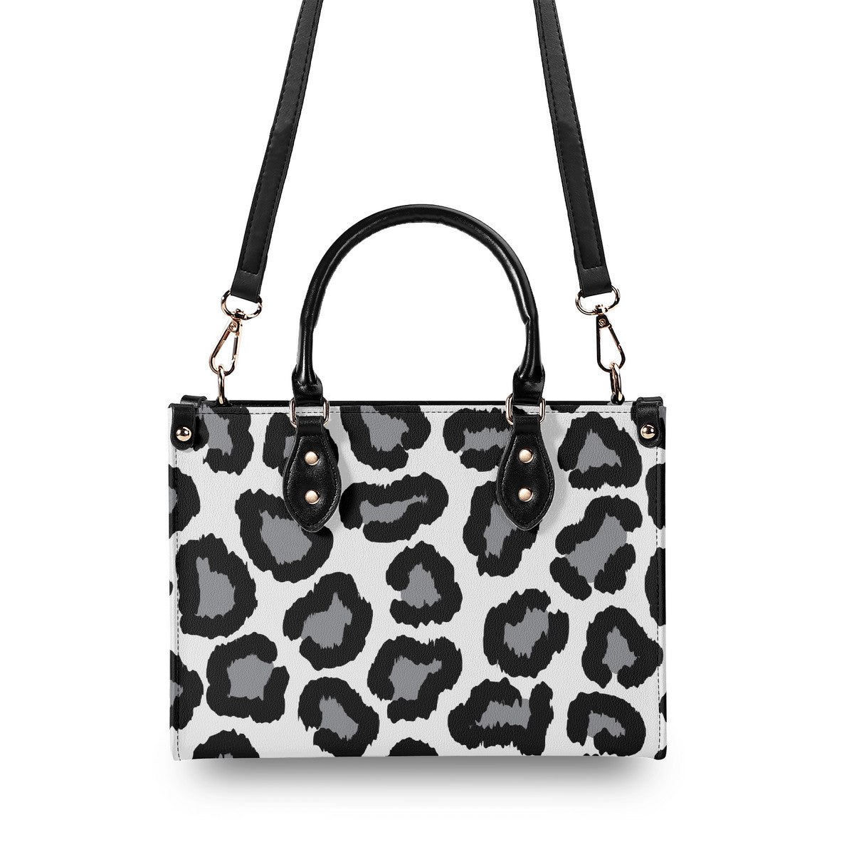 Multiple Sizes Upgraded Luxury Women PU Leather Handbag Leopard print decoration