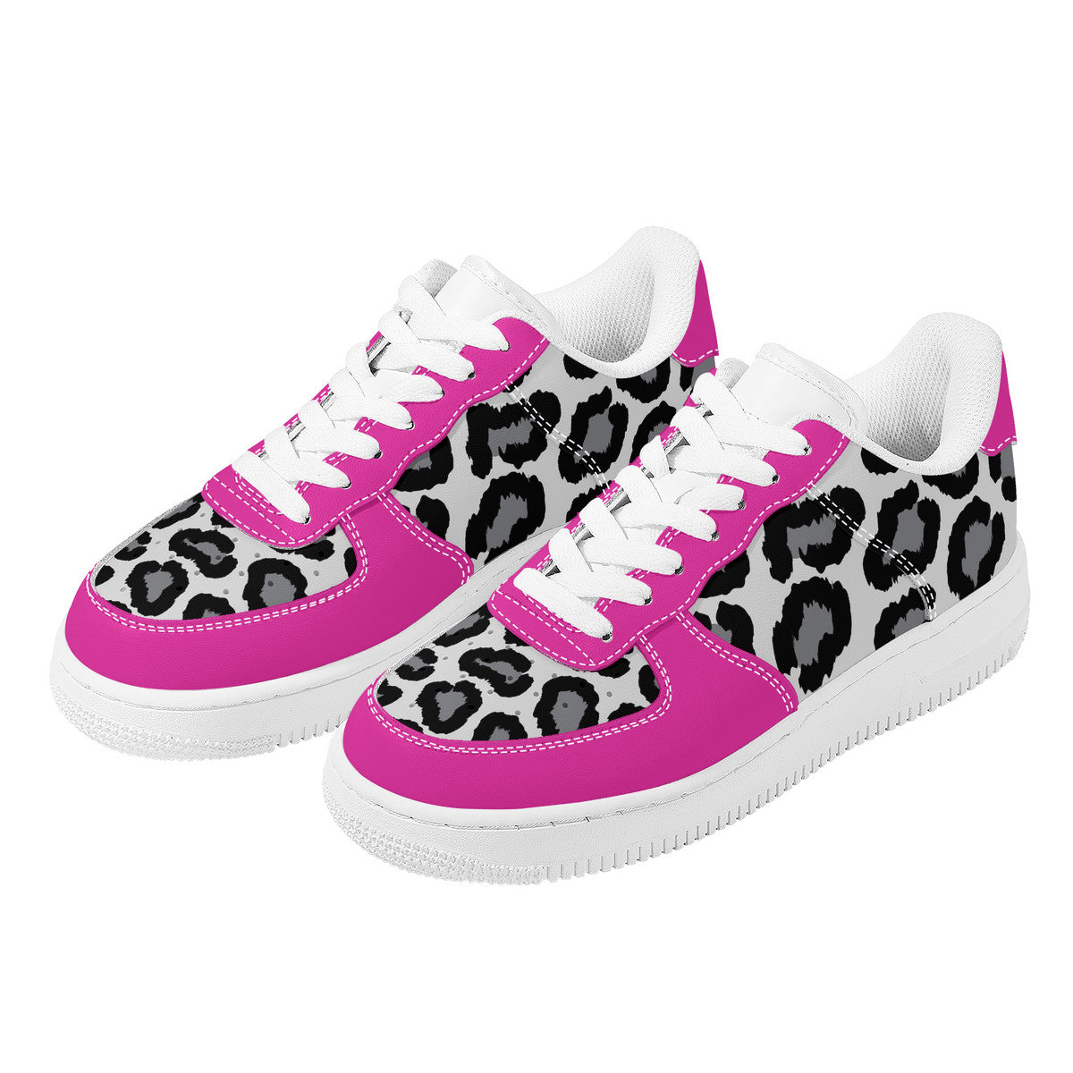 Low Top Unisex Sneaker Leopard print and Pink decoration