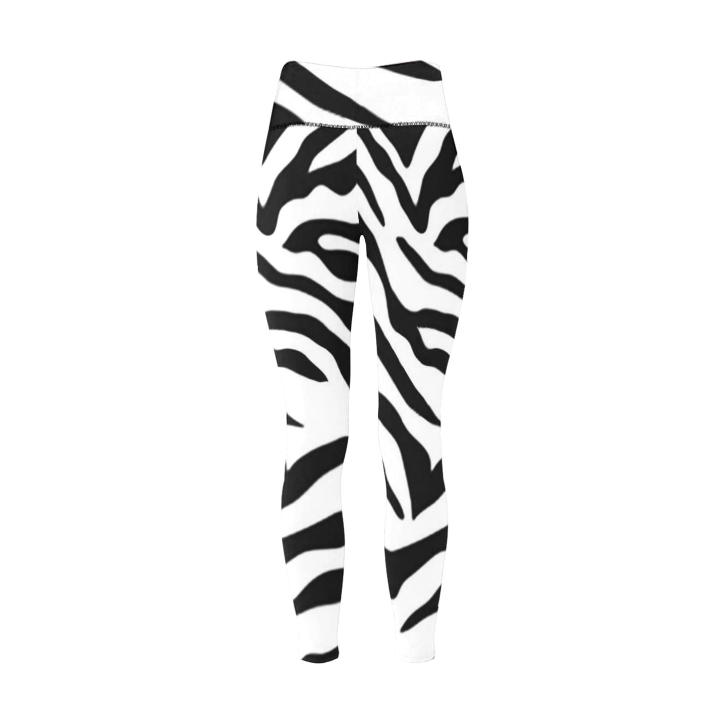 zebra2 Women's High-Waisted Leggings (Model L36) Home-clothes-jewelry