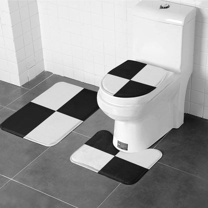 Bathroom Black and White 3-Piece Set mat Home-clothes-jewelry