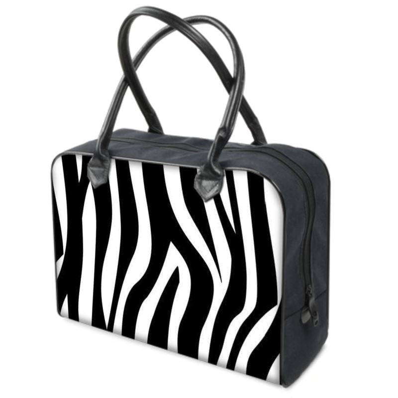 Holdalls bag black and white tiger stripes Home-clothes-jewelry