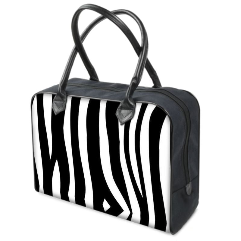 Holdalls bag black and white tiger stripes Home-clothes-jewelry