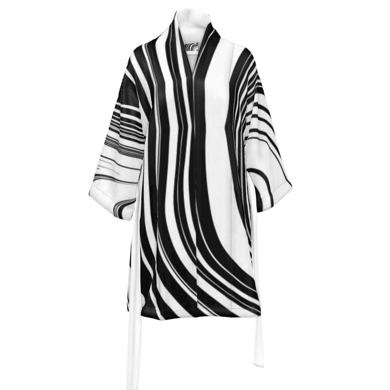 Kimono black white abstract Home-clothes-jewelry