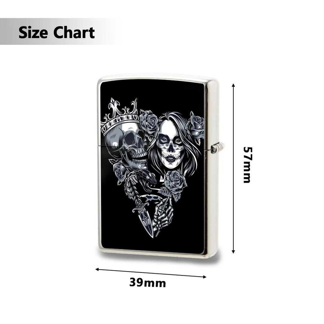Lighter Case Skull couple Home-clothes-jewelry