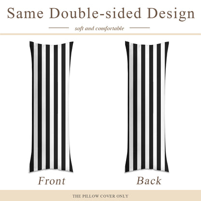 Long Pillow Cover stripes black and white Home-clothes-jewelry