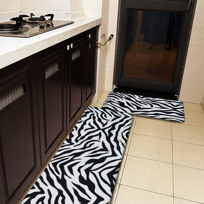 Non-slip two-piece M kitchen mat | Flannel, zebra Home-clothes-jewelry