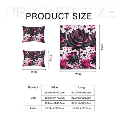 Roses purple Bedding Set Home-clothes-jewelry