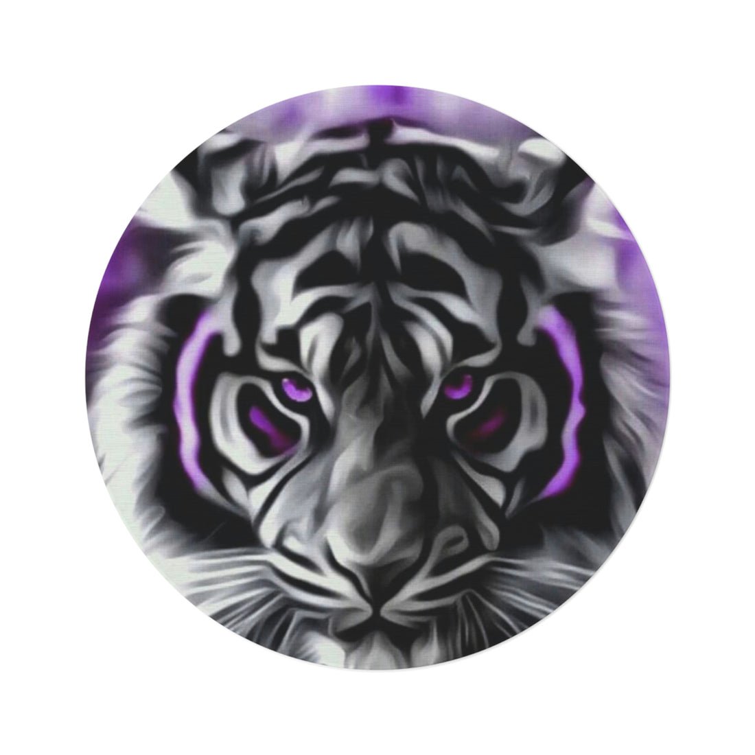 Round Rug Purple Tiger Home-clothes-jewelry
