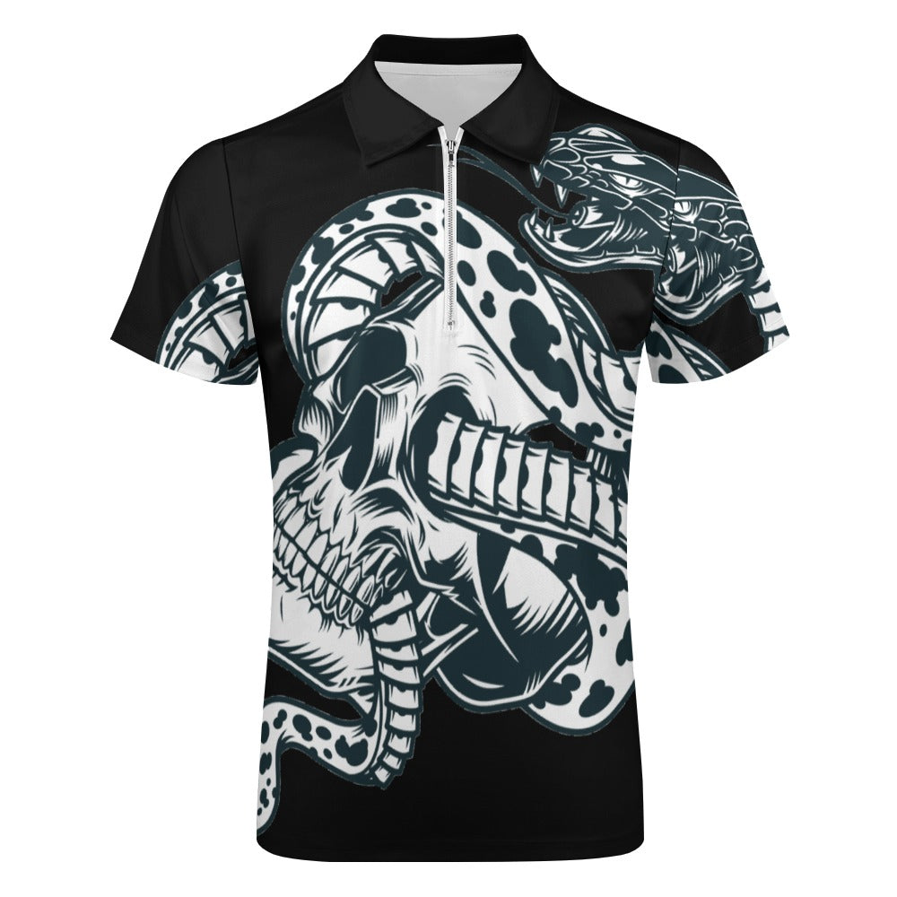 Short sleeve polo shirt, Skull and Snake Home-clothes-jewelry