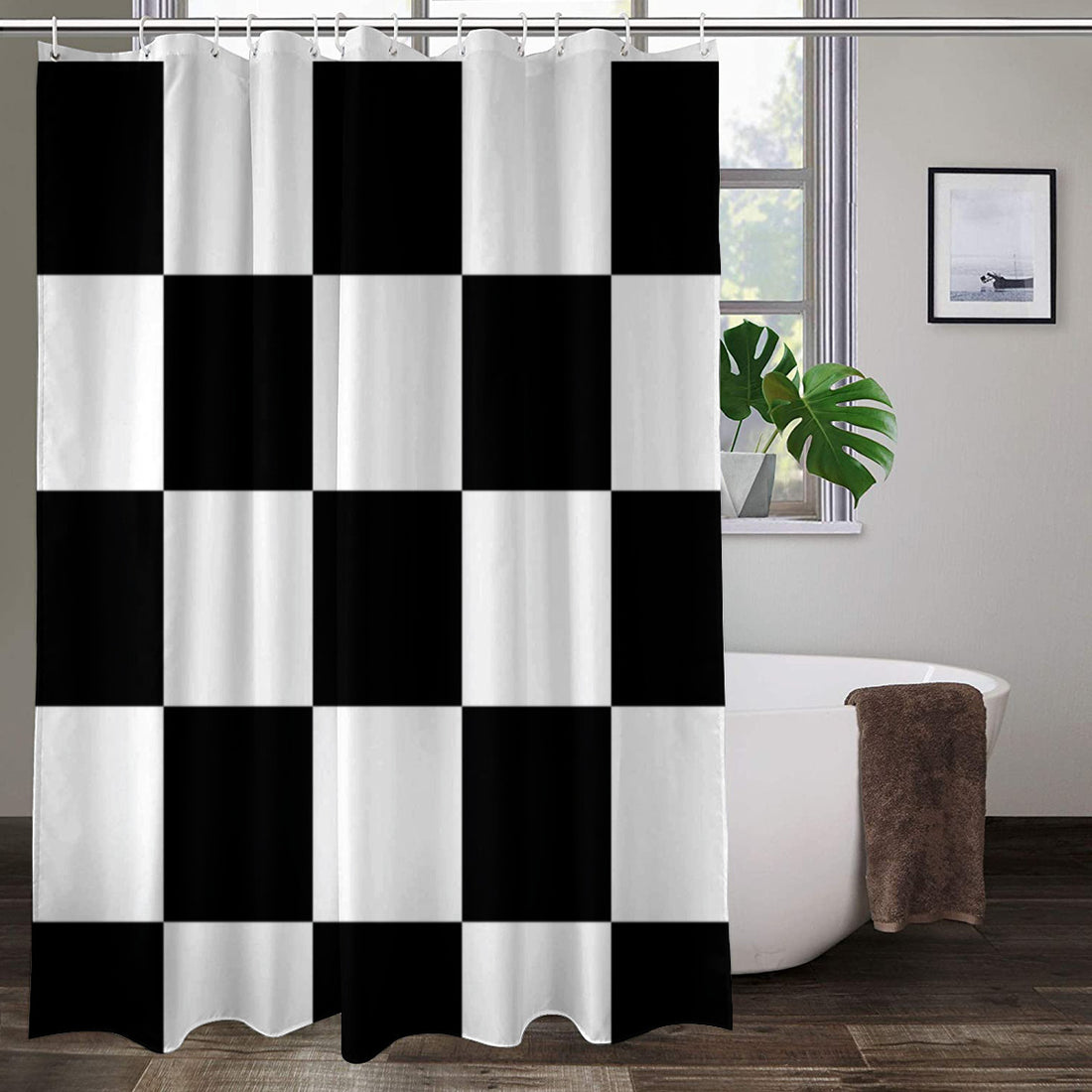 Shower Curtain black and white Home-clothes-jewelry