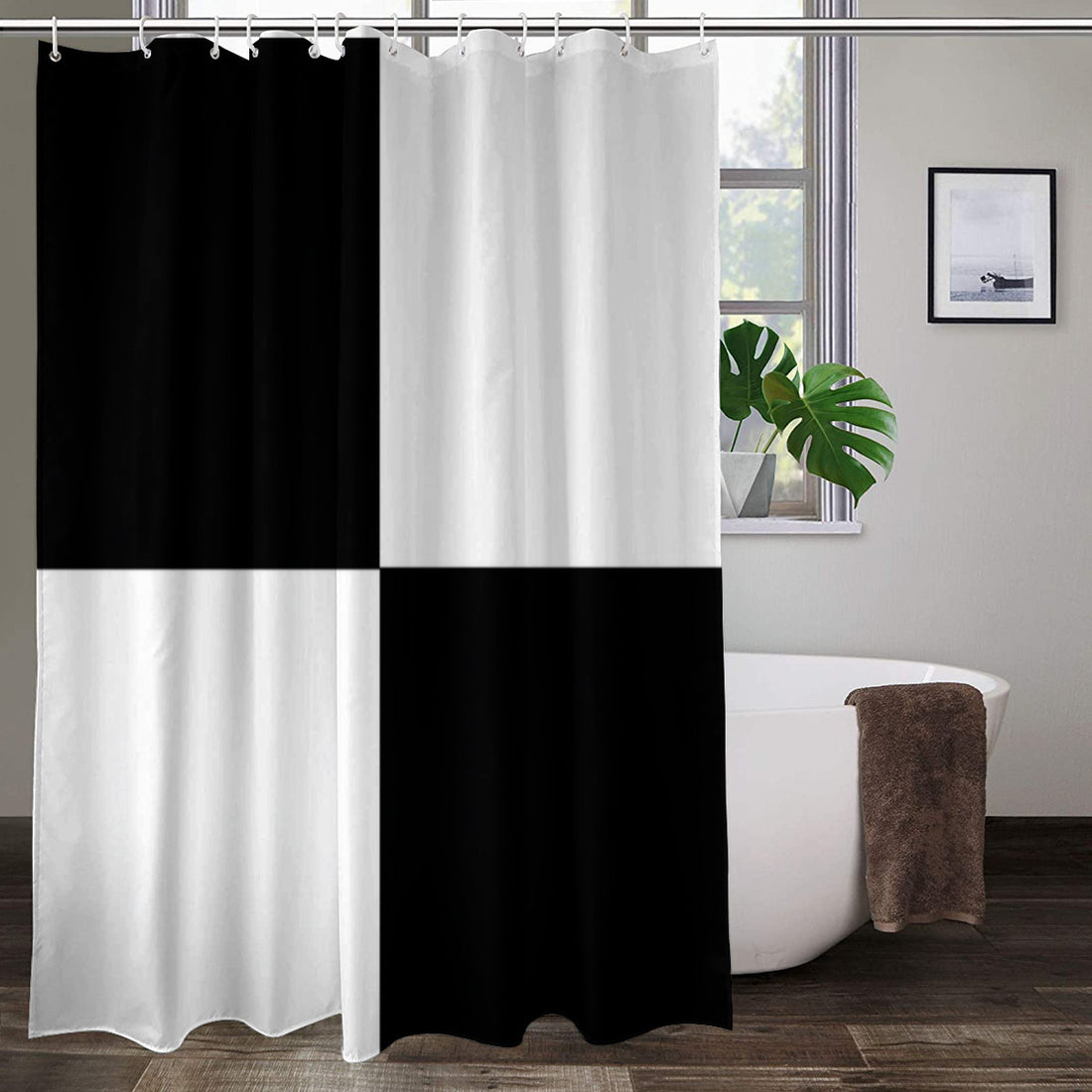 Shower curtain black and white 2 Home-clothes-jewelry