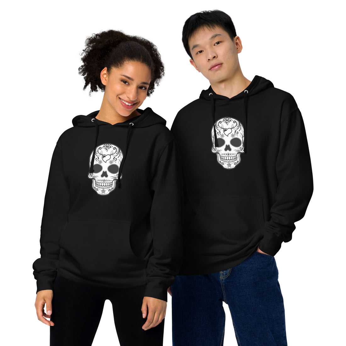 Unisex midweight hoodie Skull Home-clothes-jewelry