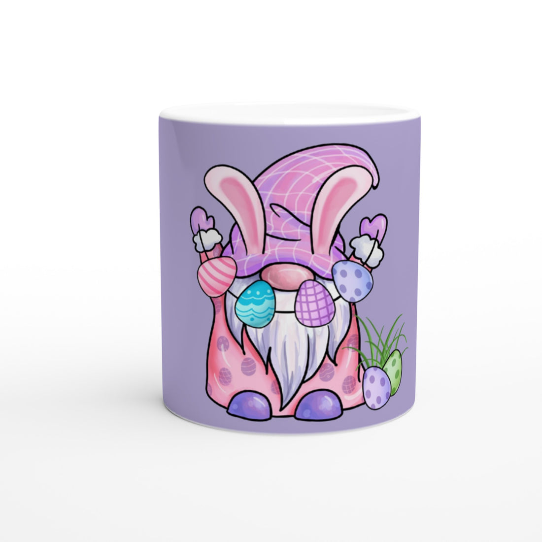White 11oz Ceramic Mug Easter Bunny Dwarf Home-clothes-jewelry